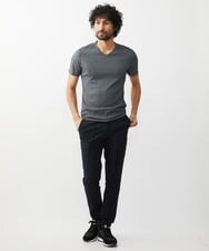 MNKGT11110 MICHEL KLEIN HOMME(ミッシェルクラン オム) 『レッドカップキャンペーン』《日本製》格子柄リンクス半袖カットソー グレー