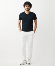 MNKGT11110 MICHEL KLEIN HOMME(ミッシェルクラン オム) 『レッドカップキャンペーン』《日本製》格子柄リンクス半袖カットソー ダークグレー