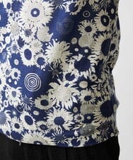 MNKGV51230 MICHEL KLEIN HOMME(ミッシェルクラン オム) 《日本製》フラワー柄半袖ポロシャツ ブルー
