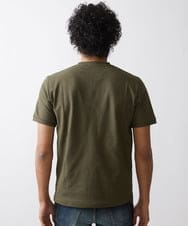 MNKGV56150 MICHEL KLEIN HOMME(ミッシェルクラン オム) 《日本製》チェック柄クルーネック半袖カットソー カーキ(36)