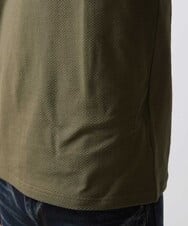 MNKGV56150 MICHEL KLEIN HOMME(ミッシェルクラン オム) 《日本製》チェック柄クルーネック半袖カットソー カーキ(36)