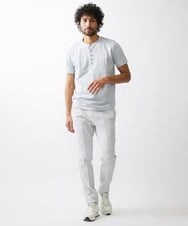 MNKGV57150 MICHEL KLEIN HOMME(ミッシェルクラン オム) 《日本製》ヘンリーネック半袖カットソー グリーン
