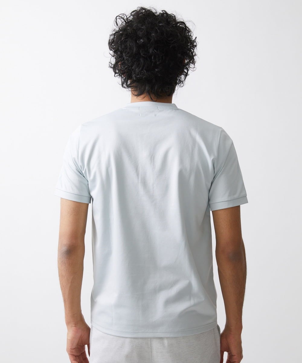 MNKGV57150 MICHEL KLEIN HOMME(ミッシェルクラン オム) 《日本製》ヘンリーネック半袖カットソー グリーン