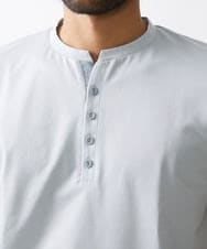 MNKGV57150 MICHEL KLEIN HOMME(ミッシェルクラン オム) 《日本製》ヘンリーネック半袖カットソー グリーン
