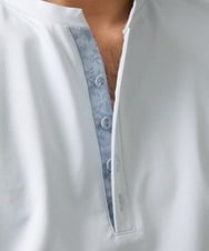MNKGV57150 MICHEL KLEIN HOMME(ミッシェルクラン オム) 《日本製》ヘンリーネック半袖カットソー グリーン