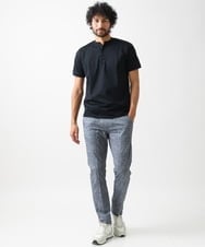 MNKGV57150 MICHEL KLEIN HOMME(ミッシェルクラン オム) 《日本製》ヘンリーネック半袖カットソー 24SS ブラック(94)