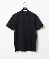 MNKGV57150 MICHEL KLEIN HOMME(ミッシェルクラン オム) 《日本製》ヘンリーネック半袖カットソー ブラック