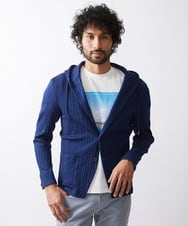 MNKGX31250 MICHEL KLEIN HOMME(ミッシェルクラン オム) プリーツパーカージャケット ネイビー