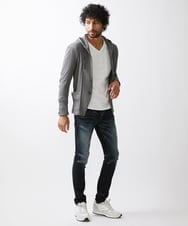 MNKGX31250 MICHEL KLEIN HOMME(ミッシェルクラン オム) プリーツパーカージャケット ダークグレー