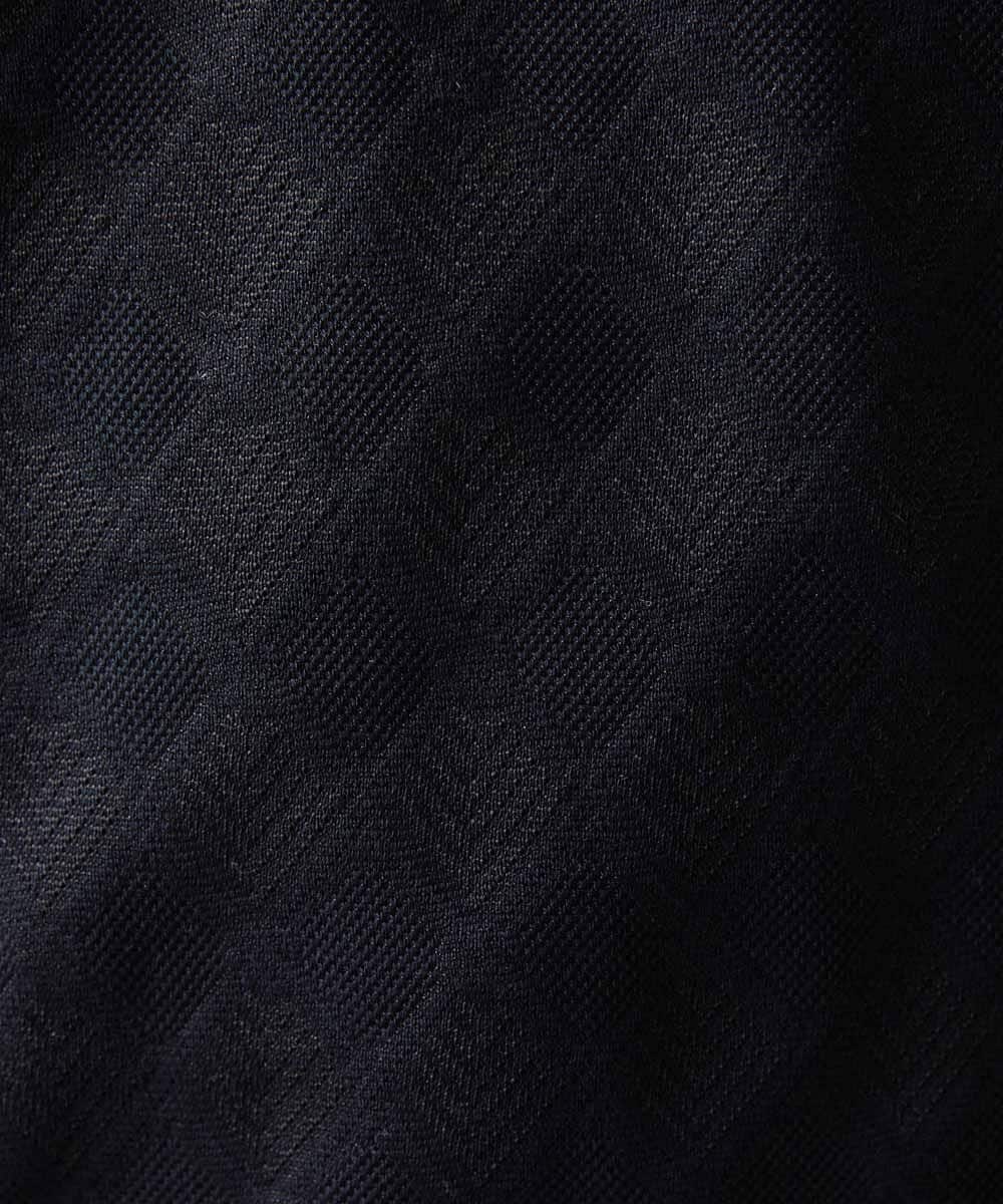 MNKGX50130 MICHEL KLEIN HOMME(ミッシェルクラン オム) 《日本製》ダイヤ柄半袖カットソー ブラック