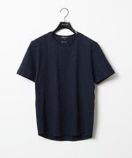 MNKGX54150 MICHEL KLEIN HOMME(ミッシェルクラン オム) ボタニカル柄クルーネック半袖Tシャツ 24SS ネイビー(57)