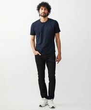 MNKGX54150 MICHEL KLEIN HOMME(ミッシェルクラン オム) ボタニカル柄クルーネック半袖Tシャツ ネイビー