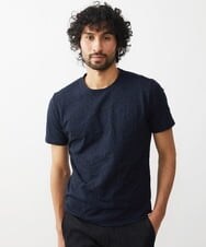 MNKGX54150 MICHEL KLEIN HOMME(ミッシェルクラン オム) ボタニカル柄クルーネック半袖Tシャツ 24SS ネイビー(57)