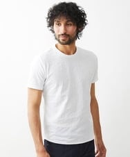 MNKGX54150 MICHEL KLEIN HOMME(ミッシェルクラン オム) ボタニカル柄クルーネック半袖Tシャツ ホワイト