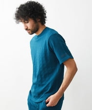 MNKGX58150 MICHEL KLEIN HOMME(ミッシェルクラン オム) ニット半袖Tシャツ セットアップ 24SS グリーン(35)