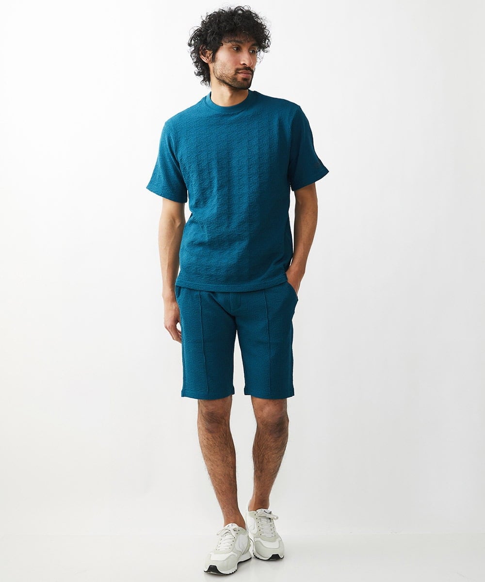 MNKGX58150 MICHEL KLEIN HOMME(ミッシェルクラン オム) ニット半袖Tシャツ セットアップ グリーン