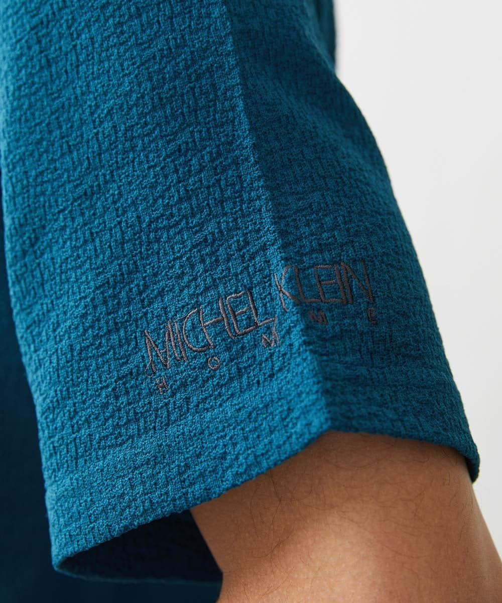 MNKGX58150 MICHEL KLEIN HOMME(ミッシェルクラン オム) ニット半袖Tシャツ セットアップ グリーン