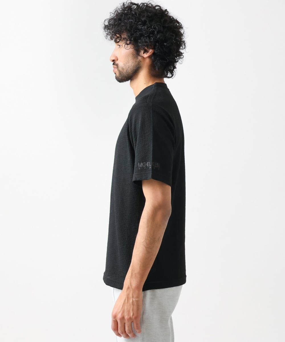 MNKGX58150 MICHEL KLEIN HOMME(ミッシェルクラン オム) ニット半袖Tシャツ セットアップ 24SS ブラック(94)