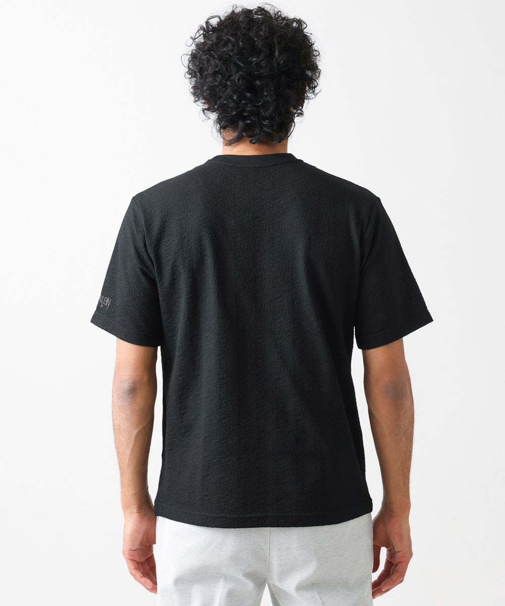 MNKGX58150 MICHEL KLEIN HOMME(ミッシェルクラン オム) ニット半袖Tシャツ セットアップ 24SS ブラック(94)