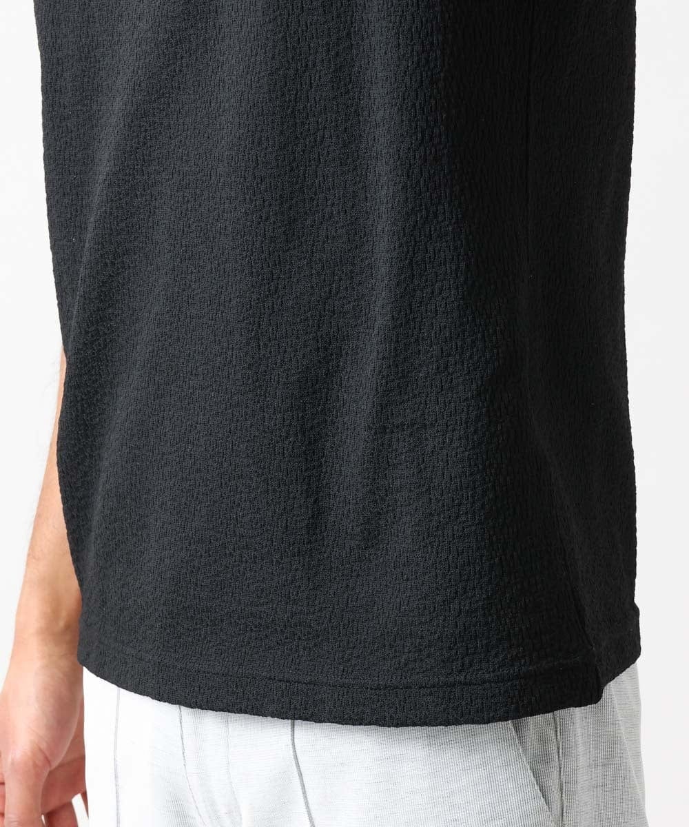 MNKGX58150 MICHEL KLEIN HOMME(ミッシェルクラン オム) ニット半袖Tシャツ セットアップ ブラック
