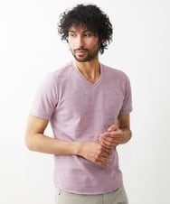 MNKGX59130 MICHEL KLEIN HOMME(ミッシェルクラン オム) Vネック半袖Tシャツ ピンク