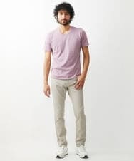 MNKGX59130 MICHEL KLEIN HOMME(ミッシェルクラン オム) Vネック半袖Tシャツ ピンク