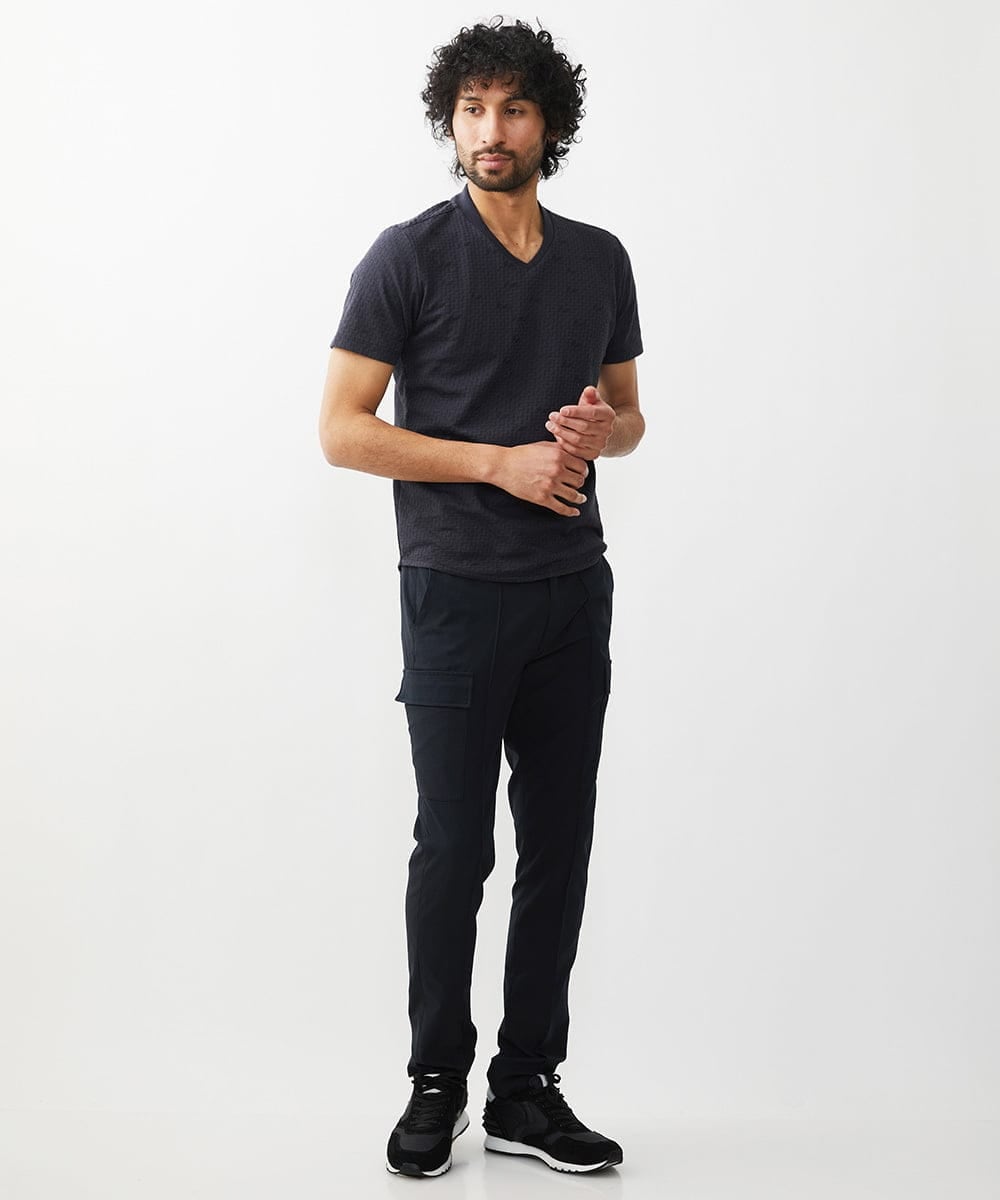 MNKGX59130 MICHEL KLEIN HOMME(ミッシェルクラン オム) Vネック半袖Tシャツ ダークグレー