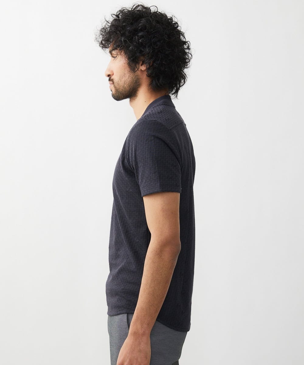 MNKGX59130 MICHEL KLEIN HOMME(ミッシェルクラン オム) Vネック半袖Tシャツ ダークグレー