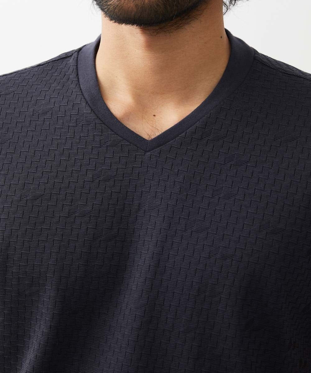 MNKGX59130 MICHEL KLEIN HOMME(ミッシェルクラン オム) Vネック半袖Tシャツ ダークグレー