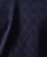 MNKGX60160 MICHEL KLEIN HOMME(ミッシェルクラン オム) 《日本製》ダイヤ柄半袖ポロシャツ ネイビー(57)