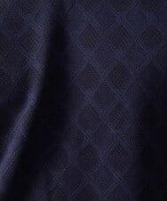 MNKGX60160 MICHEL KLEIN HOMME(ミッシェルクラン オム) 《日本製》ダイヤ柄半袖ポロシャツ ネイビー