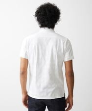 MNKGX60160 MICHEL KLEIN HOMME(ミッシェルクラン オム) 《日本製》ダイヤ柄半袖ポロシャツ ホワイト