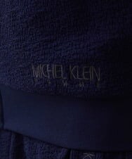 MNKGX68250 MICHEL KLEIN HOMME(ミッシェルクラン オム) ブランドロゴ刺繍入りニットパーカー セットアップ ネイビー