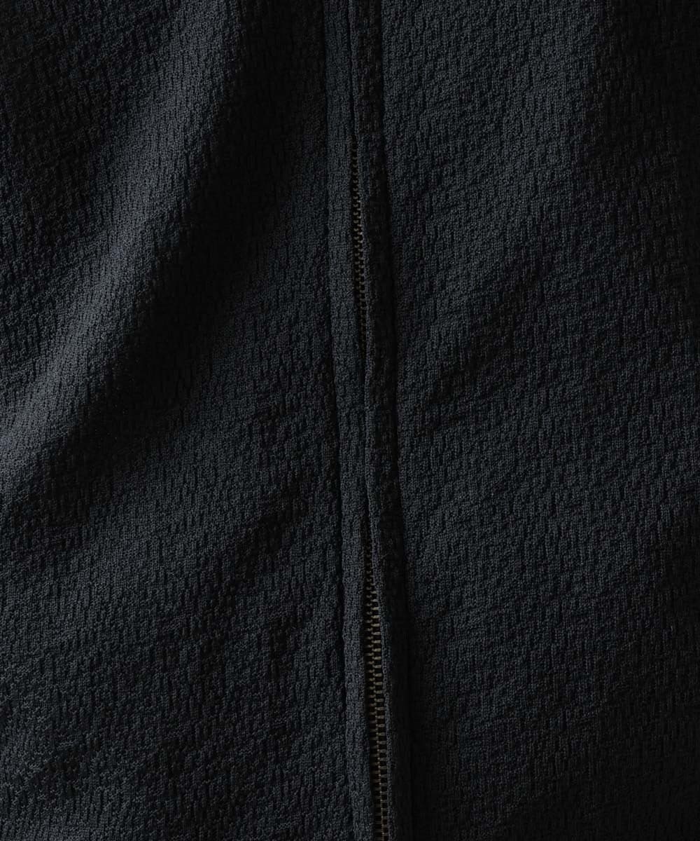 MNKGX68250 MICHEL KLEIN HOMME(ミッシェルクラン オム) ブランドロゴ刺繍入りニットパーカー セットアップ ブラック