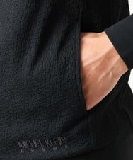 MNKGX68250 MICHEL KLEIN HOMME(ミッシェルクラン オム) ブランドロゴ刺繍入りニットパーカー セットアップ ブラック