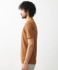 MNKGX75130 MICHEL KLEIN HOMME(ミッシェルクラン オム) 《日本製》ワッフル半袖カットソー ブラウン