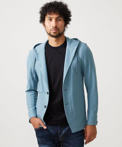 MNKHC33300 MICHEL KLEIN HOMME サッカー柄フードジャケット