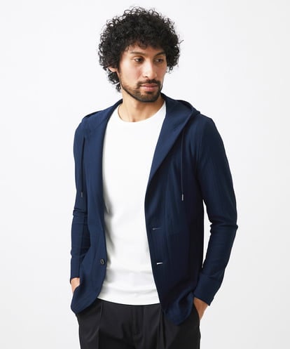 MNKHC33300 MICHEL KLEIN HOMME サッカー柄フードジャケット