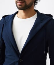 MNKHC33300 MICHEL KLEIN HOMME(ミッシェルクラン オム) サッカー柄フードジャケット ネイビー