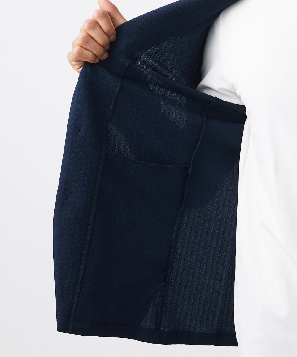 MNKHC33300 MICHEL KLEIN HOMME(ミッシェルクラン オム) サッカー柄フードジャケット ネイビー