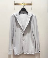 MNKHC33300 MICHEL KLEIN HOMME(ミッシェルクラン オム) サッカー柄フードジャケット ライトグレー