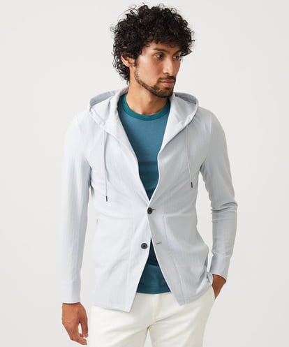 MNKHC33300 MICHEL KLEIN HOMME サッカー柄フードジャケット