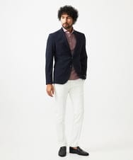 MNKHC61180 MICHEL KLEIN HOMME(ミッシェルクラン オム) 《日本製》幾何学柄ポロシャツ ピンク