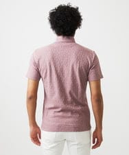 MNKHC61180 MICHEL KLEIN HOMME(ミッシェルクラン オム) 《日本製》幾何学柄ポロシャツ ピンク