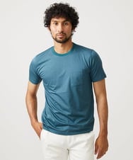 MNKHC65130 MICHEL KLEIN HOMME(ミッシェルクラン オム) ニット衿クルーネックカットソー グリーン