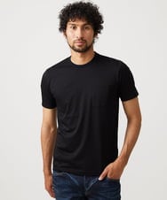 MNKHC65130 MICHEL KLEIN HOMME(ミッシェルクラン オム) ニット衿クルーネックカットソー ブラック