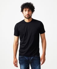 MNKHC65130 MICHEL KLEIN HOMME(ミッシェルクラン オム) ニット衿クルーネックカットソー ブラック