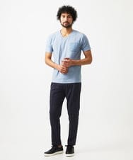 MNKHC71190 MICHEL KLEIN HOMME(ミッシェルクラン オム) リネン混Vネックカットソー ライトブルー