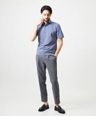 MNKHF74180 MICHEL KLEIN HOMME(ミッシェルクラン オム) サッカージャージ半袖ポロシャツ ブルー