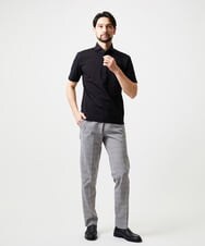 MNKHF74180 MICHEL KLEIN HOMME(ミッシェルクラン オム) サッカージャージ半袖ポロシャツ ブラック